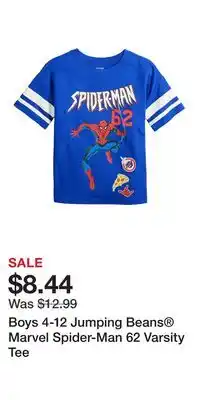 Kohl's Boys 4-12 Jumping Beans Marvel Spider-Man 62 Varsity Tee offer