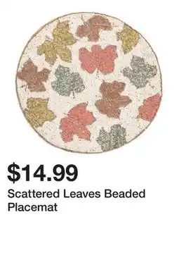 Marshalls Scattered Leaves Beaded Placemat offer
