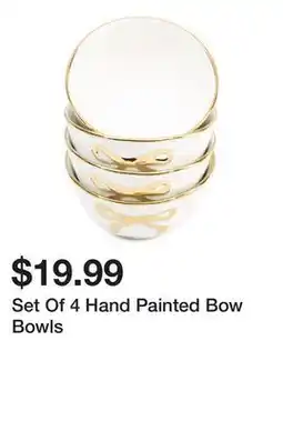 Marshalls Set Of 4 Hand Painted Bow Bowls offer
