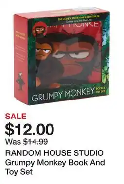 Marshalls RANDOM HOUSE STUDIO Grumpy Monkey Book And Toy Set offer