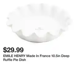 Marshalls EMILE HENRY Made In France 10.5in Deep Ruffle Pie Dish offer