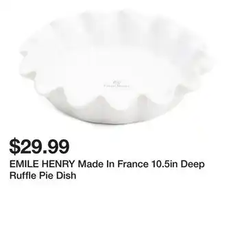 Marshalls EMILE HENRY Made In France 10.5in Deep Ruffle Pie Dish offer