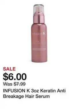 Marshalls INFUSION K 3oz Keratin Anti Breakage Hair Serum offer