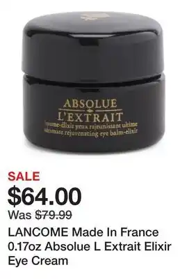 Marshalls LANCOME Made In France 0.17oz Absolue L Extrait Elixir Eye Cream offer