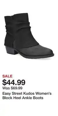 Kohl's Easy Street Kudos Women's Block Heel Ankle Boots offer