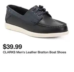 Marshalls CLARKS Men's Leather Bratton Boat Shoes offer