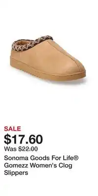 Kohl's Sonoma Goods For Life Gomezz Women's Clog Slippers offer