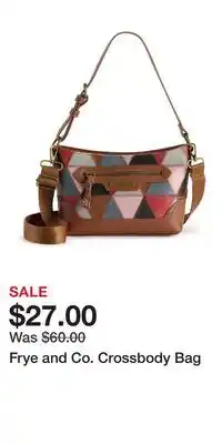 Kohl's Frye and Co. Crossbody Bag offer