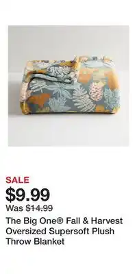 Kohl's The Big One Fall & Harvest Oversized Supersoft Plush Throw Blanket offer