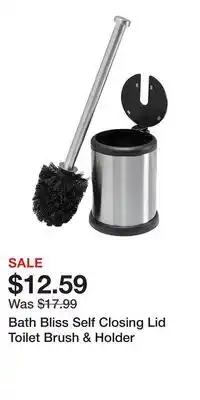 Kohl's Bath Bliss Self Closing Lid Toilet Brush & Holder offer