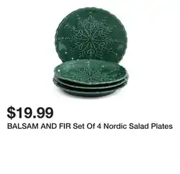 Marshalls BALSAM AND FIR Set Of 4 Nordic Salad Plates offer