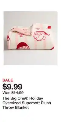 Kohl's The Big One Holiday Oversized Supersoft Plush Throw Blanket offer
