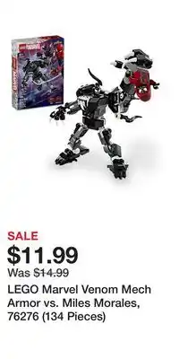 Kohl's LEGO Marvel Venom Mech Armor vs. Miles Morales, 76276 (134 Pieces) offer