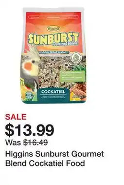 Petsmart Higgins Sunburst Gourmet Blend Cockatiel Food offer