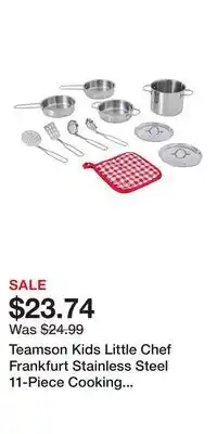 Kohl's Teamson Kids Little Chef Frankfurt Stainless Steel 11-Piece Cooking Accessory Set offer