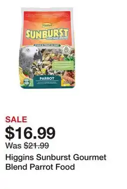 Petsmart Higgins Sunburst Gourmet Blend Parrot Food offer