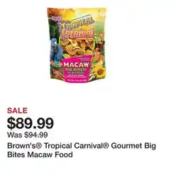 Petsmart Brown's Tropical Carnival Gourmet Big Bites Macaw Food offer