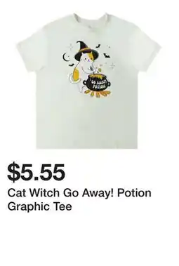 Five Below Cat Witch Go Away! Potion Graphic Tee offer