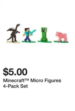 Five Below Minecraft Micro Figures 4-Pack Set offer