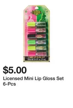 Five Below Licensed Mini Lip Gloss Set 6-Pcs offer