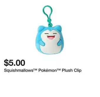 Five Below Squishmallows Pokémon Plush Clip offer