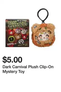 Five Below Dark Carnival Plush Clip-On Mystery Toy offer