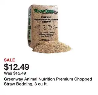 Tractor Supply Company Greenway Animal Nutrition Premium Chopped Straw Bedding, 3 cu ft offer