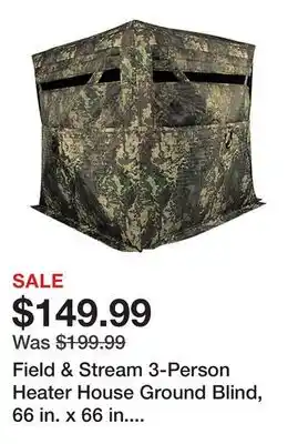 Tractor Supply Company Field & Stream 3-Person Heater House Ground Blind, 66 in. x 66 in. x 72 in offer