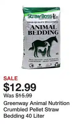 Tractor Supply Company Greenway Animal Nutrition Crumbled Pellet Straw Bedding 40 Liter offer
