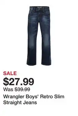 Tractor Supply Company Wrangler Boys' Retro Slim Straight Jeans offer
