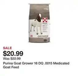 Tractor Supply Company Purina Goat Grower 16 DQ .0015 Medicated Goat Feed offer