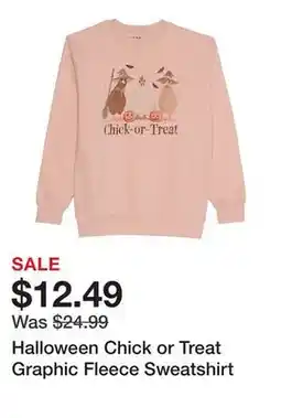 Tractor Supply Company Halloween Chick or Treat Graphic Fleece Sweatshirt offer