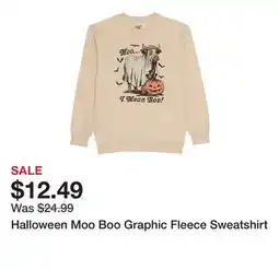 Tractor Supply Company Halloween Moo Boo Graphic Fleece Sweatshirt offer