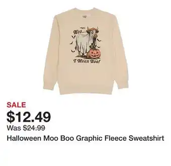 Tractor Supply Company Halloween Moo Boo Graphic Fleece Sweatshirt offer