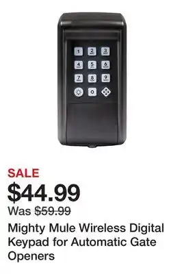 Tractor Supply Company Mighty Mule Wireless Digital Keypad for Automatic Gate Openers offer