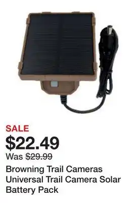 Tractor Supply Company Browning Trail Cameras Universal Trail Camera Solar Battery Pack offer