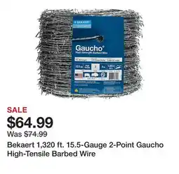 Tractor Supply Company Bekaert 1,320 ft. 15.5-Gauge 2-Point Gaucho High-Tensile Barbed Wire offer
