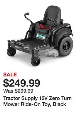 Tractor Supply Company Tractor Supply 12V Zero Turn Mower Ride-On Toy, Black offer