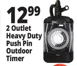 Ocean State Job Lot Prime Heavy-Duty 2 Outlet Push-Pin Outdoor Timer offer