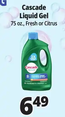 Ocean State Job Lot Cascade Complete Citrus Dishwasher Detergent with Dawn 75 oz offer