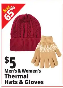 Ocean State Job Lot Men's & Women's Thermal Hats & Gloves offer