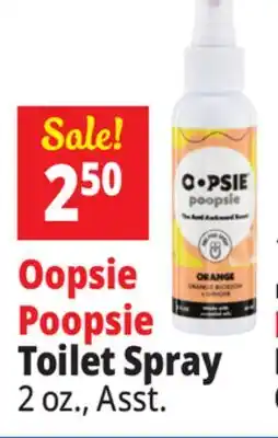 Ocean State Job Lot Oopsie Poopsie Orange & Ginger Toilet Spray 2 oz offer