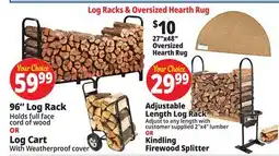 Ocean State Job Lot Log Racks & Oversized Hearth Rug offer