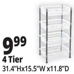 Ocean State Job Lot 4 Tier All Purpose Shelves offer