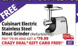 Ocean State Job Lot Cuisinart Electric Stainless Steel Meat Grinder (Factory Refurbished) offer