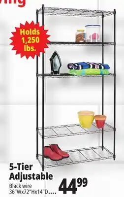 Ocean State Job Lot 5-Tier Household Wire Shelving offer