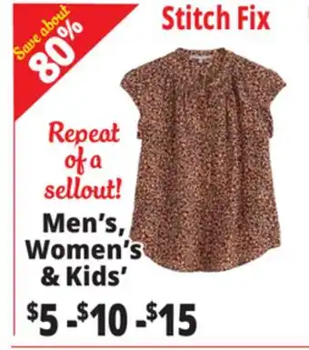 Ocean State Job Lot Men's, Women's & Kids' Stitch Fix offer