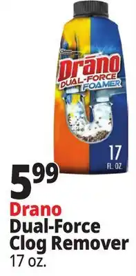 Ocean State Job Lot Drano Dual-Force Clog Remover offer