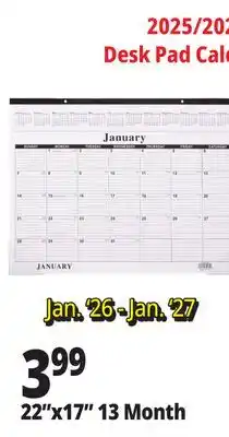 Ocean State Job Lot 2026 Desk Calendar 22 offer