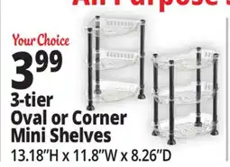 Ocean State Job Lot 3-tier Oval or Corner Mini Shelves offer